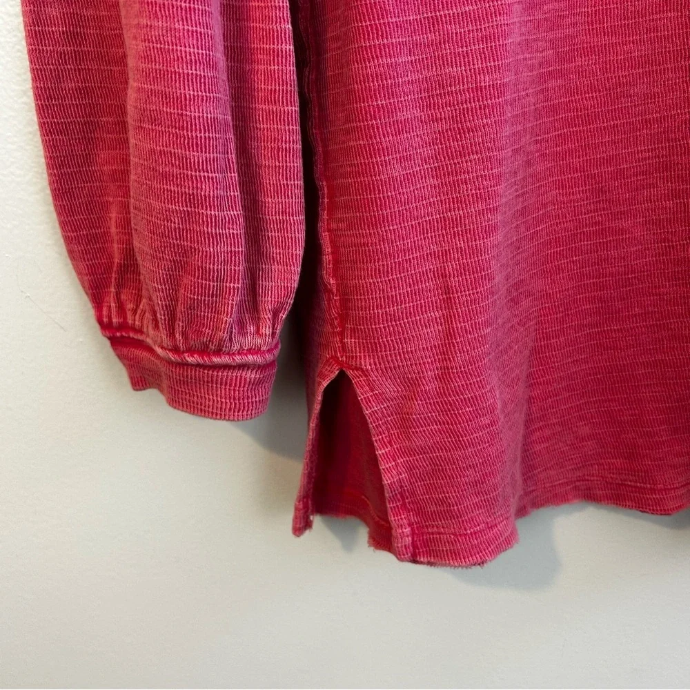 We the Free People Soul Sing Oversized Pink Long Sleeve Tee/Top Size XS